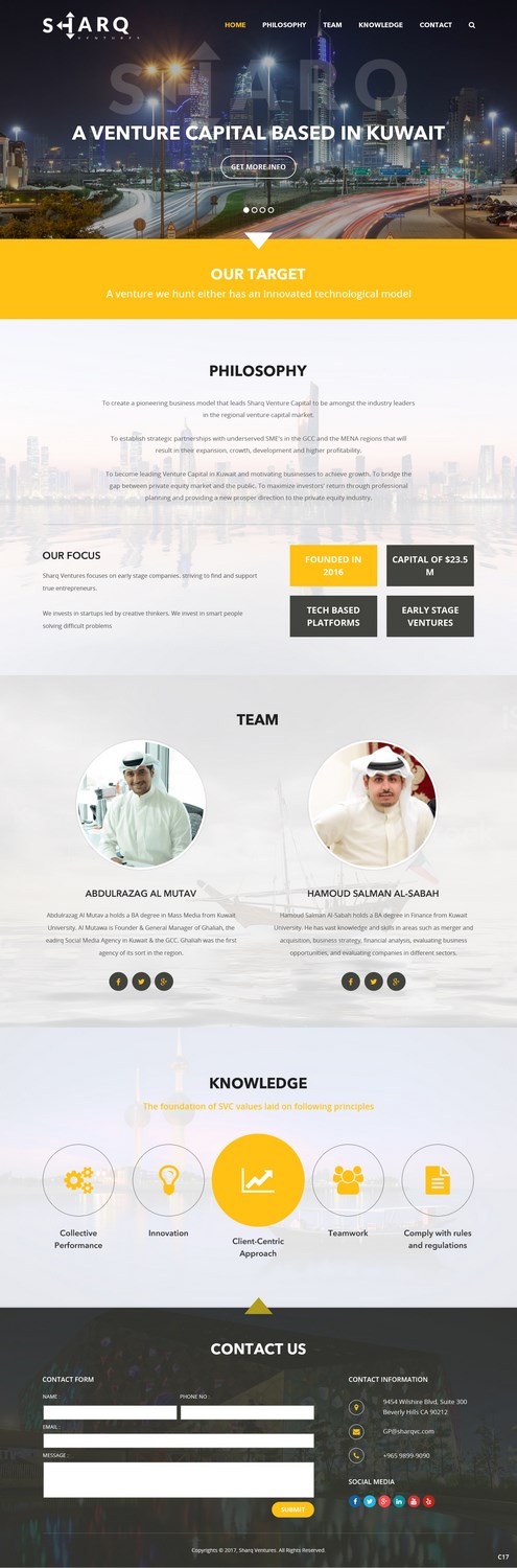 Web Design par pb pour Sharq VC | Design #15825513