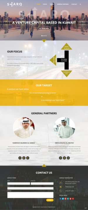 Web Design par pb pour Sharq VC | Design : #15856542