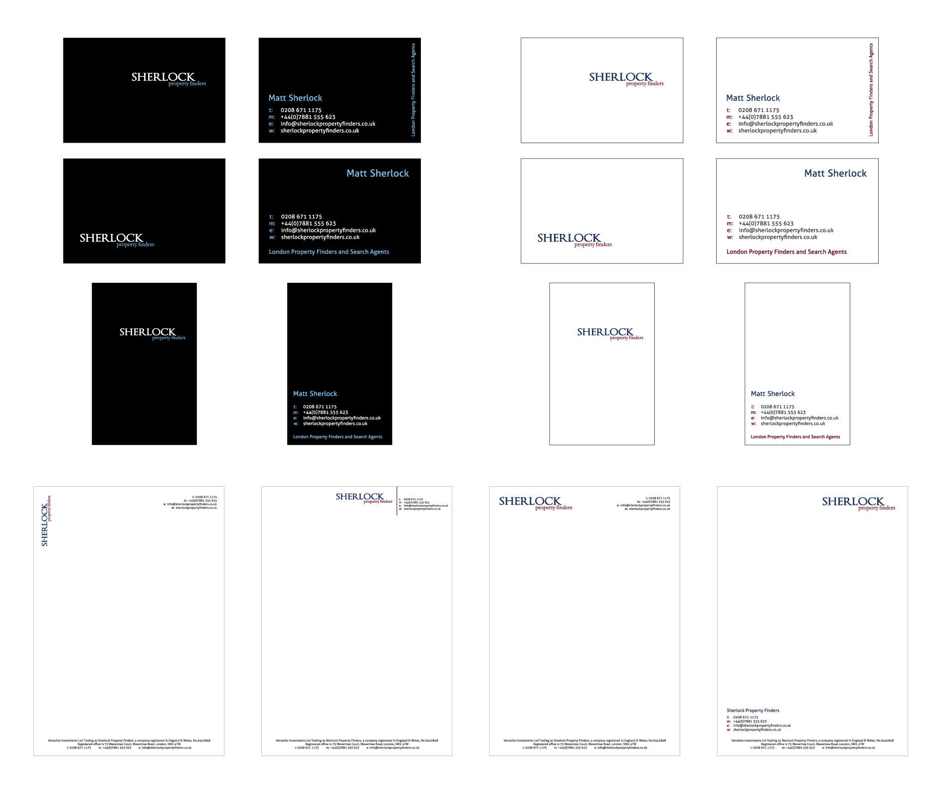 Stationery Design by Yawie for Sherlock Property Finders | Design #35643