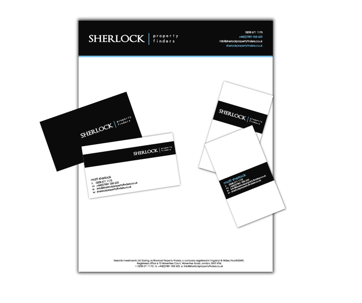 Stationery Design by Stephanie Soon for Sherlock Property Finders | Design #35352