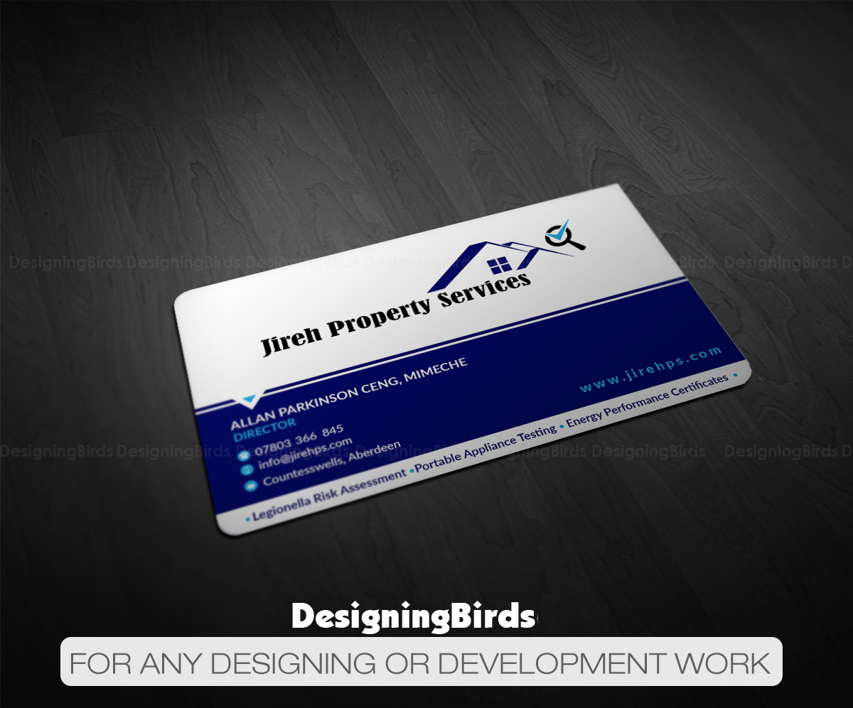 Visitenkarten-Design von Designing Birds für Jireh Property Services | Design #14361590
