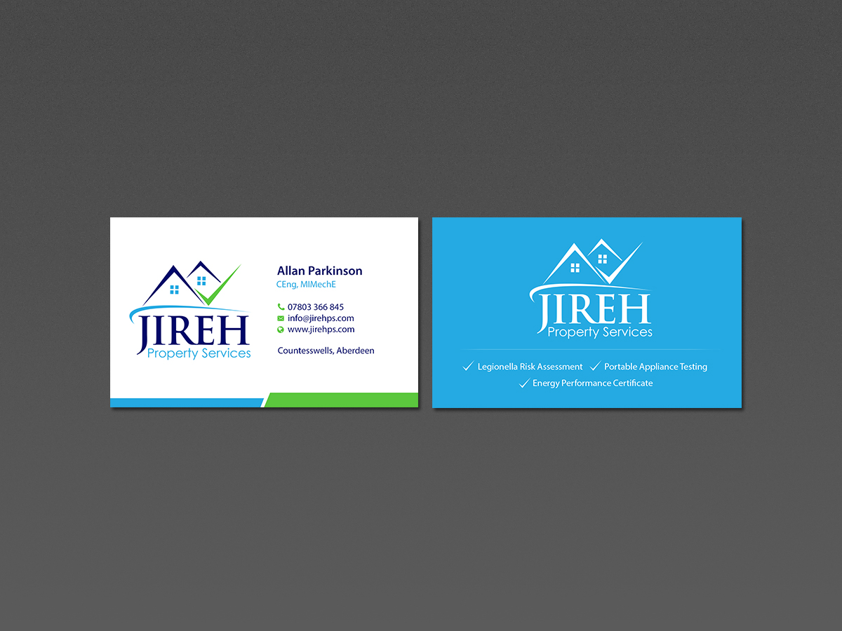 Visitenkarten-Design von Creations Box 2015 für Jireh Property Services | Design #14400610