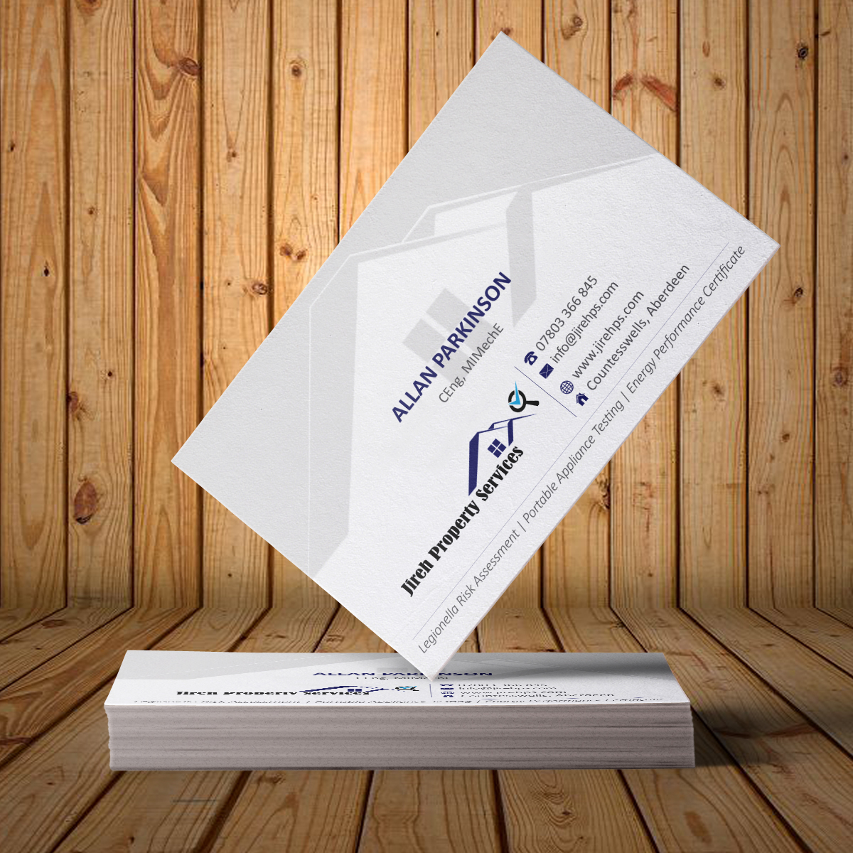 Visitenkarten-Design von e-graphics für Jireh Property Services | Design #14363232