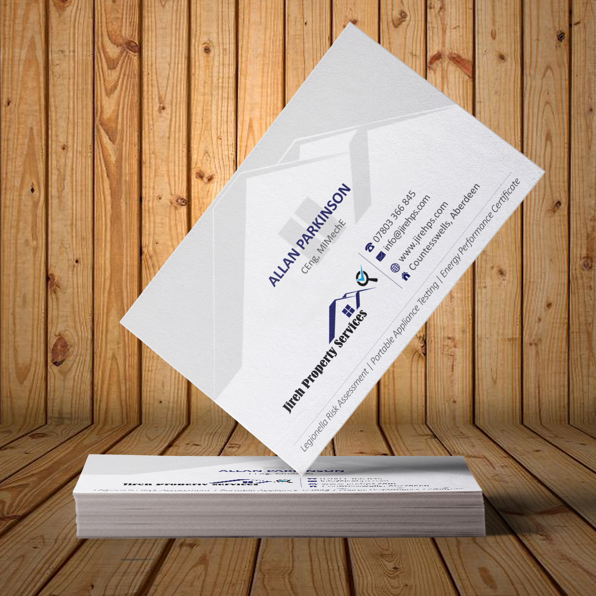 Visitenkarten-Design von e-graphics für Jireh Property Services | Design #14395378