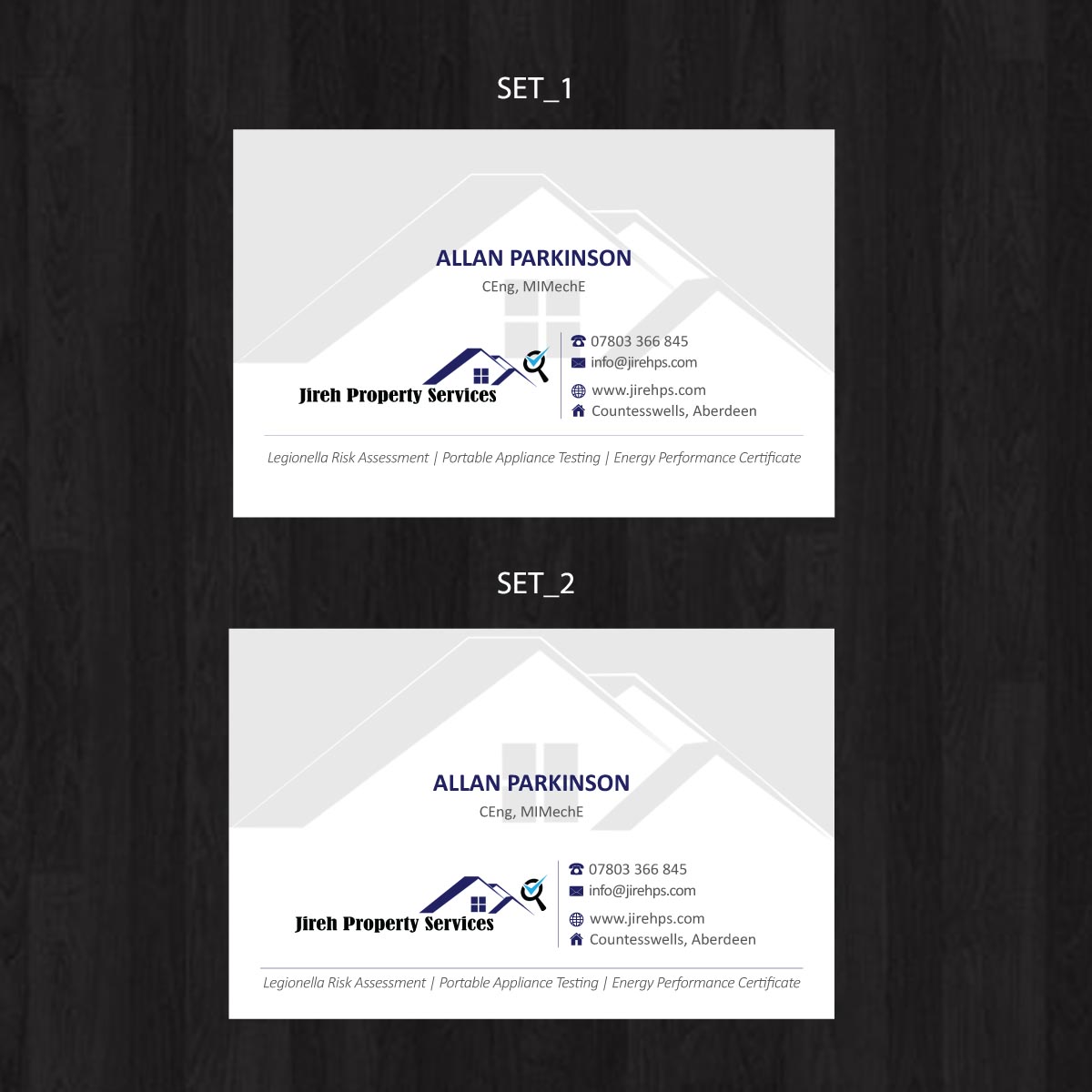 Visitenkarten-Design von e-graphics für Jireh Property Services | Design #14395379