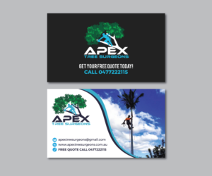 Business Card Design by M.Pirs for apex tree surgeons | Design #14309062