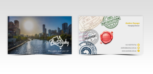 Business Card Design by Pointless Pixels India for Austudy Pty Ltd | Design: #15122645