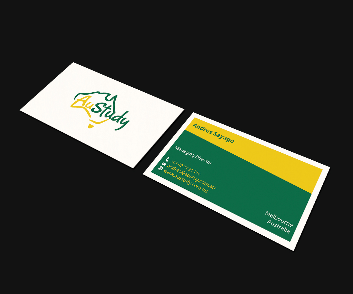 Business Card Design by JK18 for Austudy Pty Ltd | Design #15107744