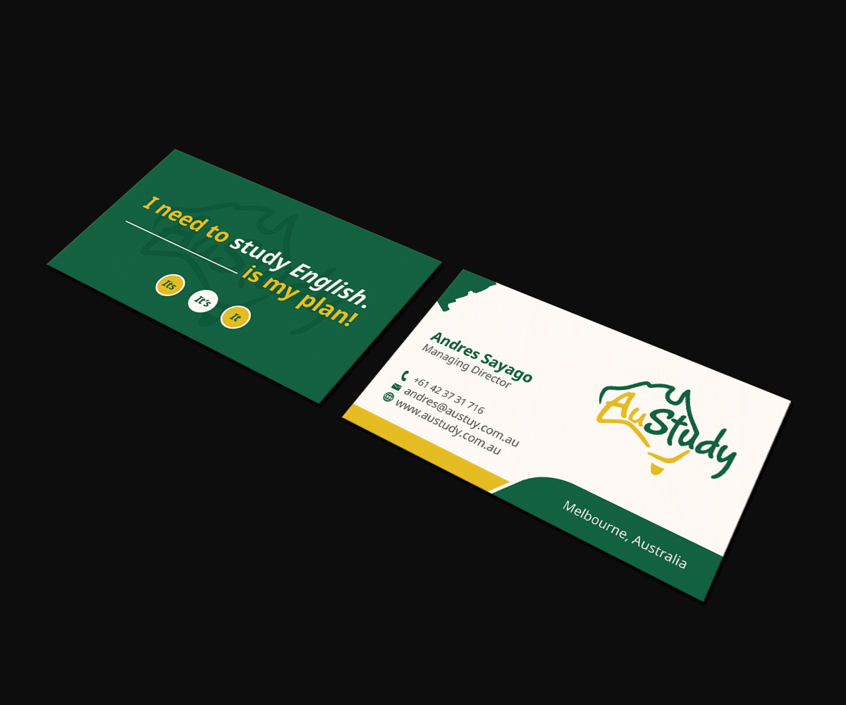 Business Card Design by JK18 for Austudy Pty Ltd | Design #15133963