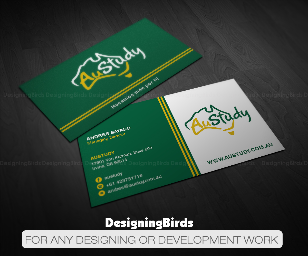 Business Card Design by Designing Birds for Austudy Pty Ltd | Design #15102577