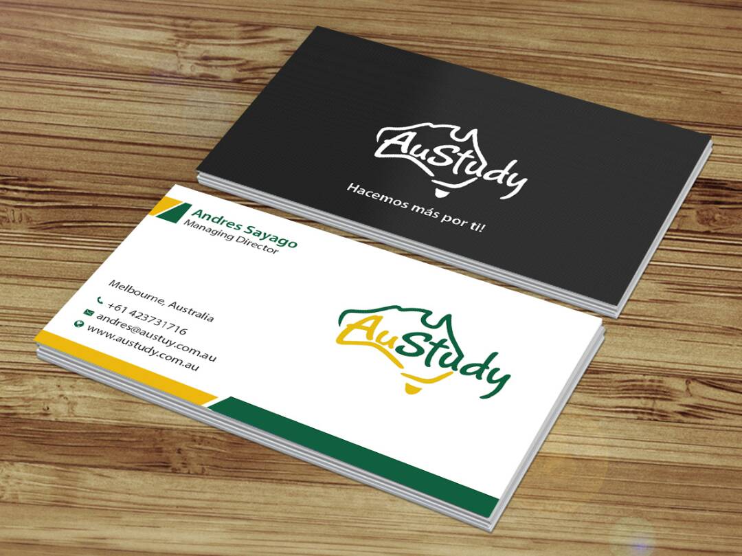 Business Card Design by Creations Box 2015 for Austudy Pty Ltd | Design #15108777