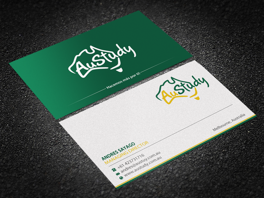 Business Card Design by Brand aid for Austudy Pty Ltd | Design #15101682