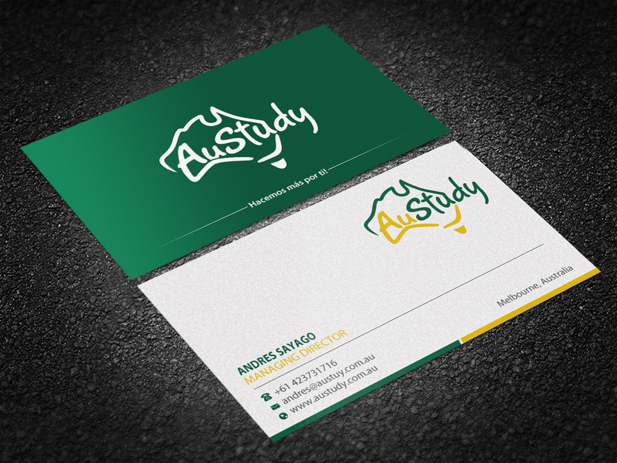 Business Card Design by Brand aid for Austudy Pty Ltd | Design #15101683
