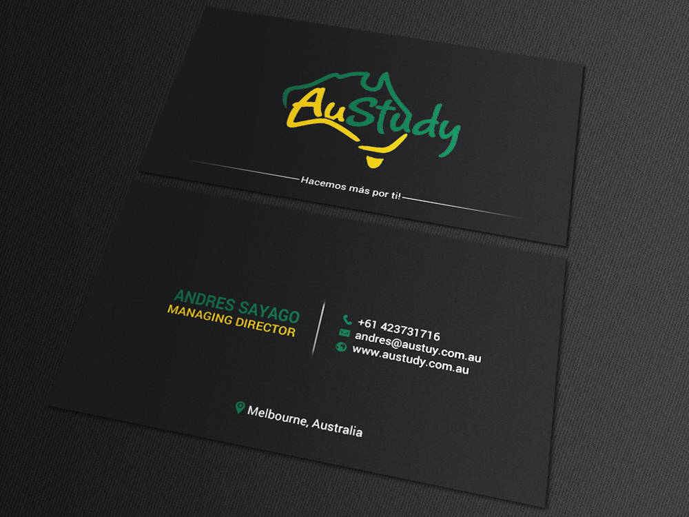 Business Card Design by chandrayaan.creative for Austudy Pty Ltd | Design #15101932