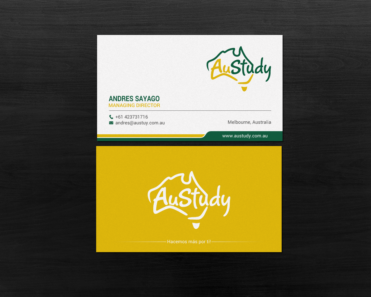 Business Card Design by chandrayaan.creative for Austudy Pty Ltd | Design #15102188