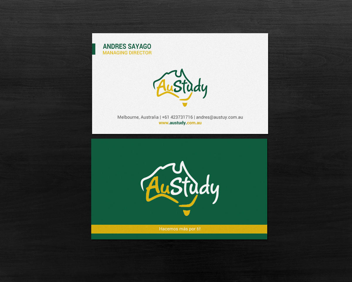Business Card Design by chandrayaan.creative for Austudy Pty Ltd | Design #15102190