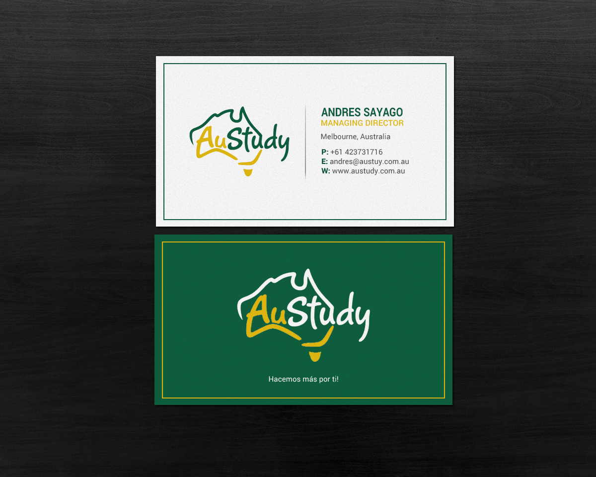 Business Card Design by chandrayaan.creative for Austudy Pty Ltd | Design #15102240