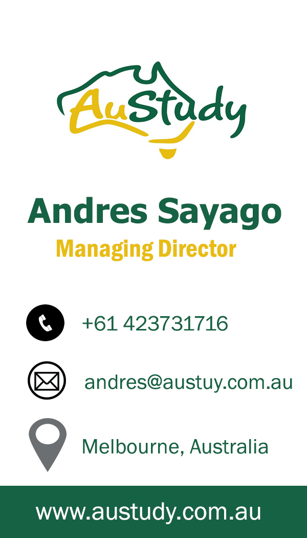 Business Card Design by sjuma8521 for Austudy Pty Ltd | Design #15133211