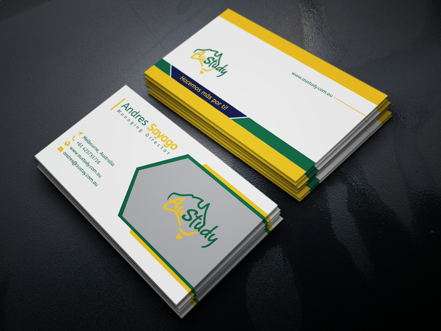 Visitenkarten-Design von s.a.shiponcox für Austudy Pty Ltd | Design #15106793