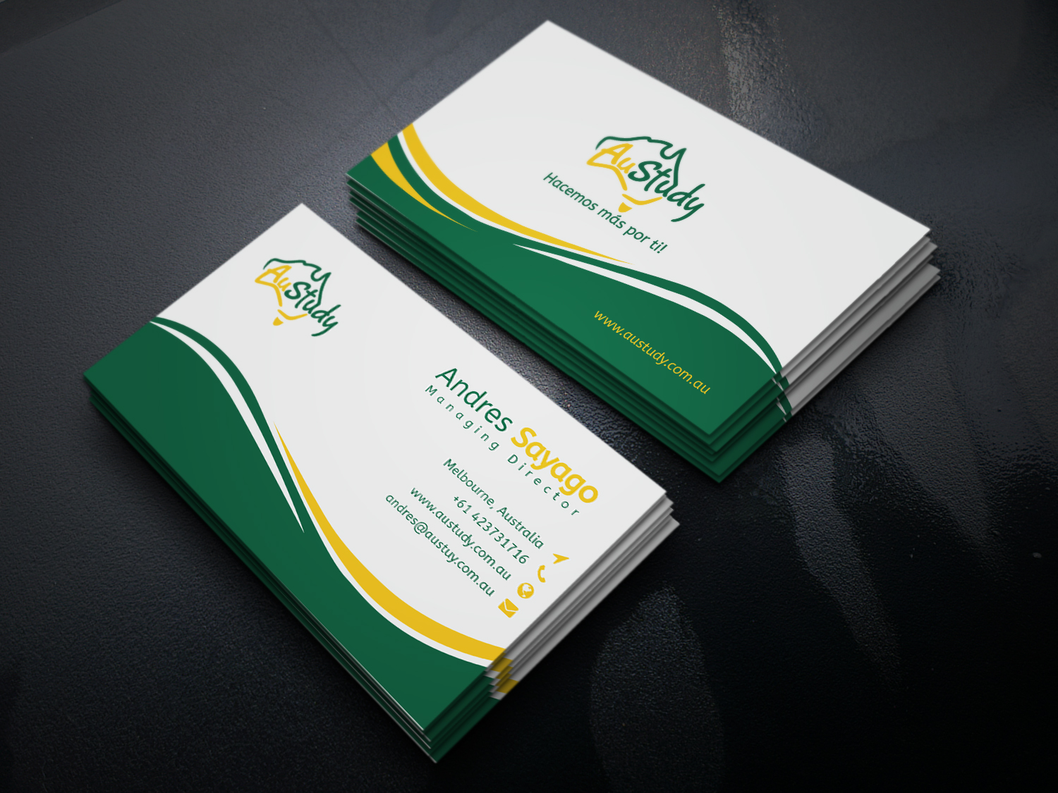 Business Card Design by s.a.shiponcox for Austudy Pty Ltd | Design #15106867