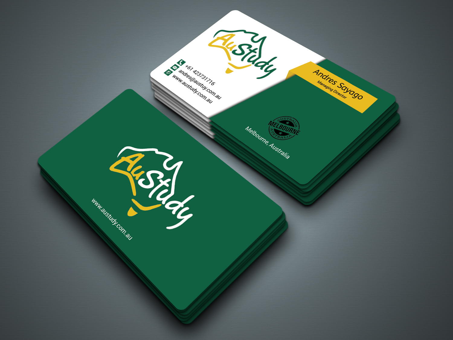 Business Card Design by zahidrabby.bigc for Austudy Pty Ltd | Design #15116047
