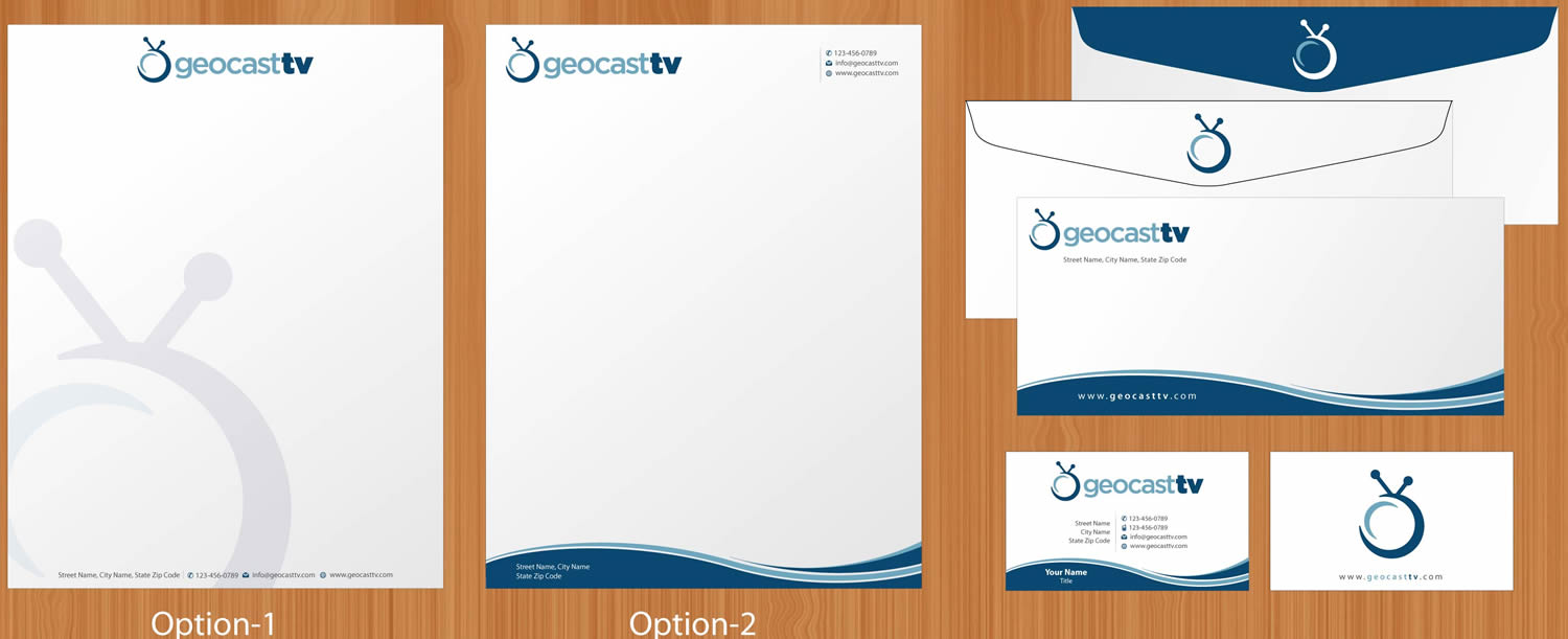 Stationery Design by Sbss for Geocast TV | Design #2522720