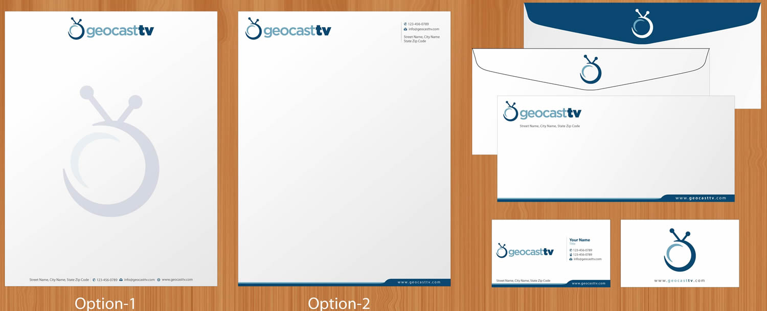 Stationery Design by Sbss for Geocast TV | Design #2523099