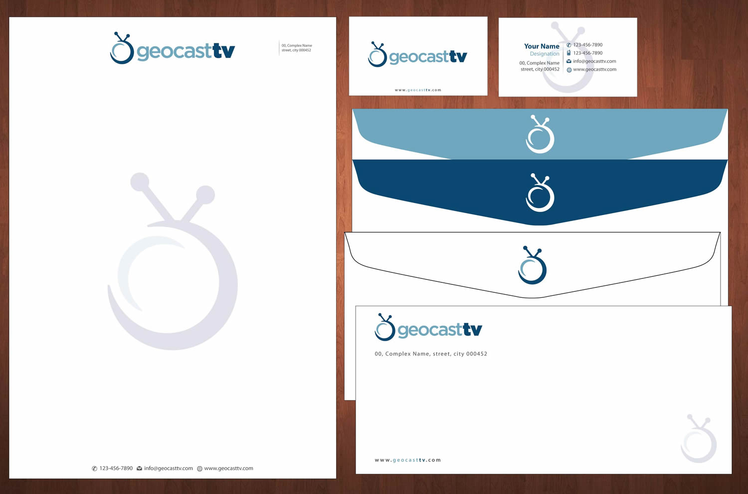 Stationery Design by Sbss for Geocast TV | Design #2523121