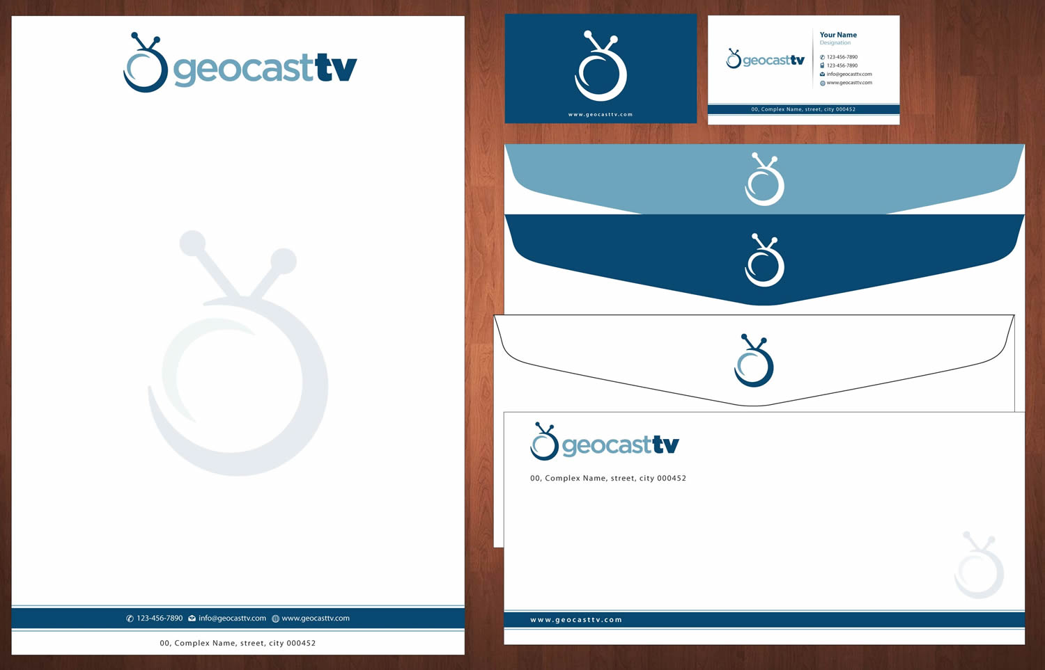Stationery Design by Sbss for Geocast TV | Design #2523129
