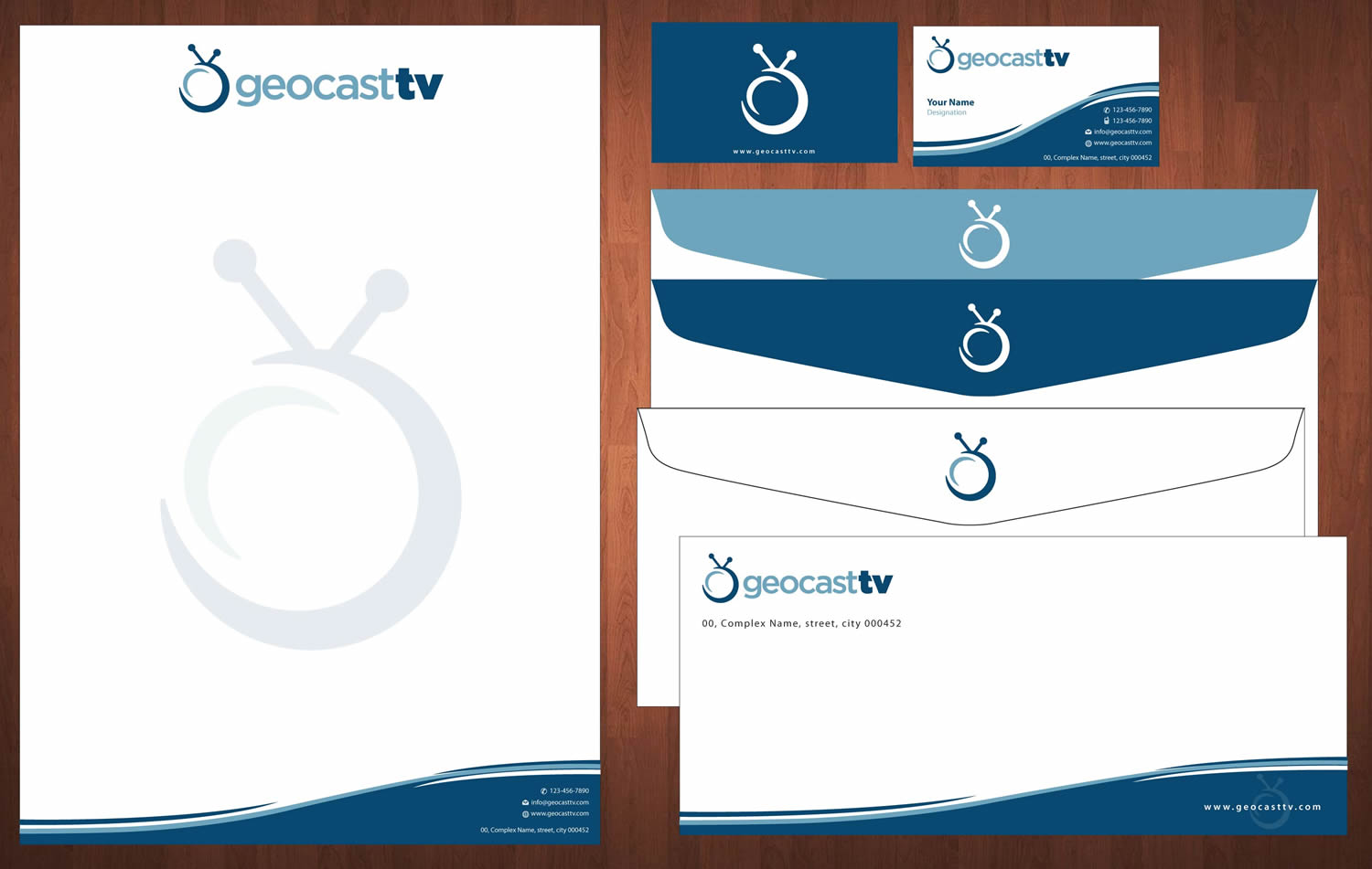 Stationery Design by Sbss for Geocast TV | Design #2523136