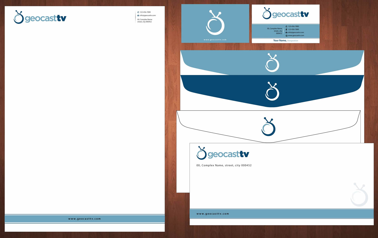 Stationery Design by Sbss for Geocast TV | Design #2523145