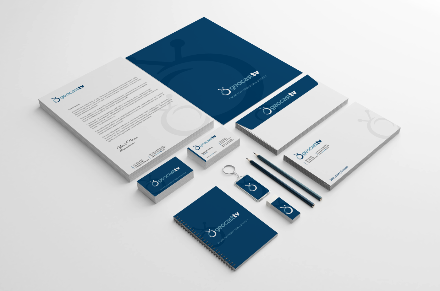 Stationery Design by HYPdesign for Geocast TV | Design #2528857