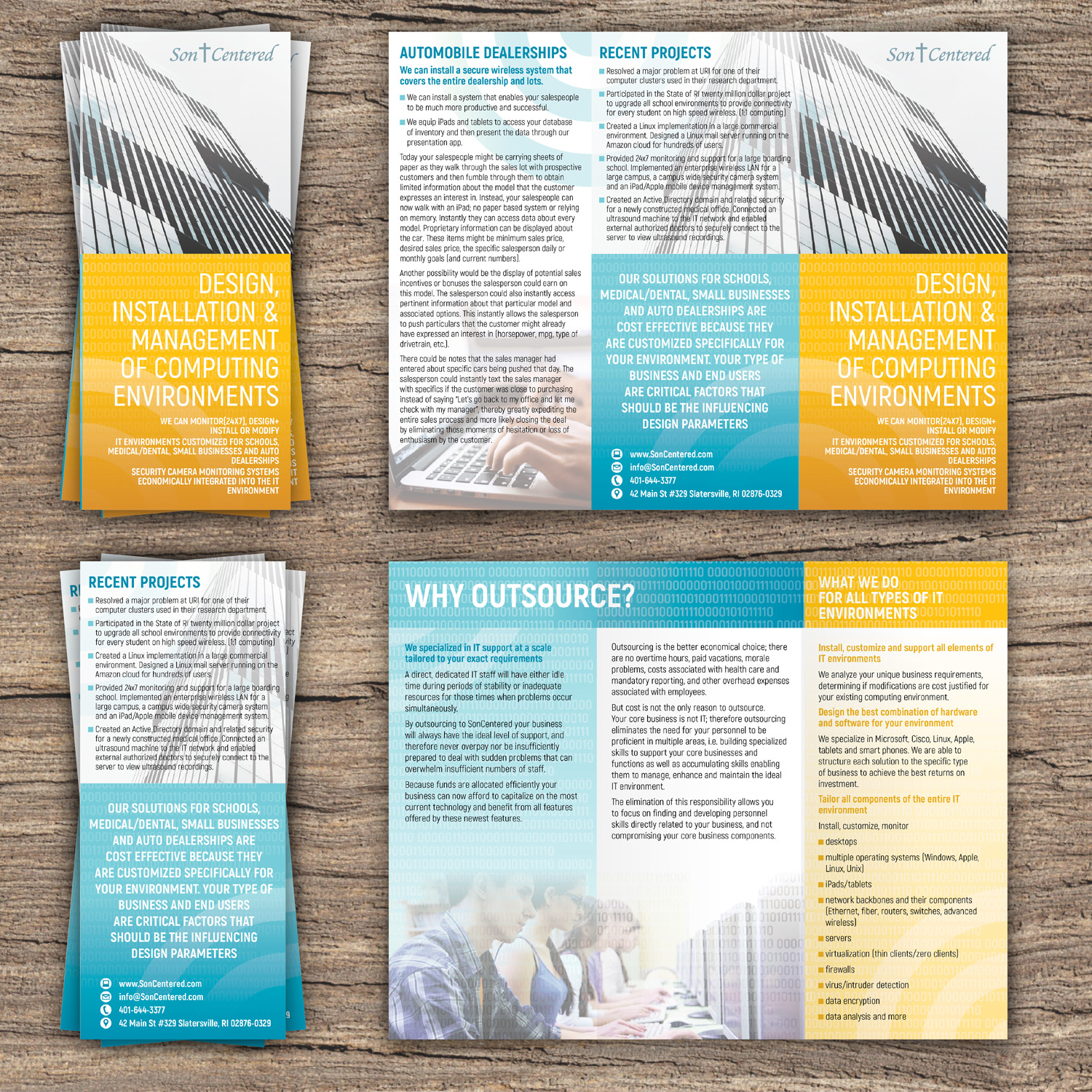 Diseño de Brochure por Katyas Art and Design para SonCentered, LLC | Diseño #14437200