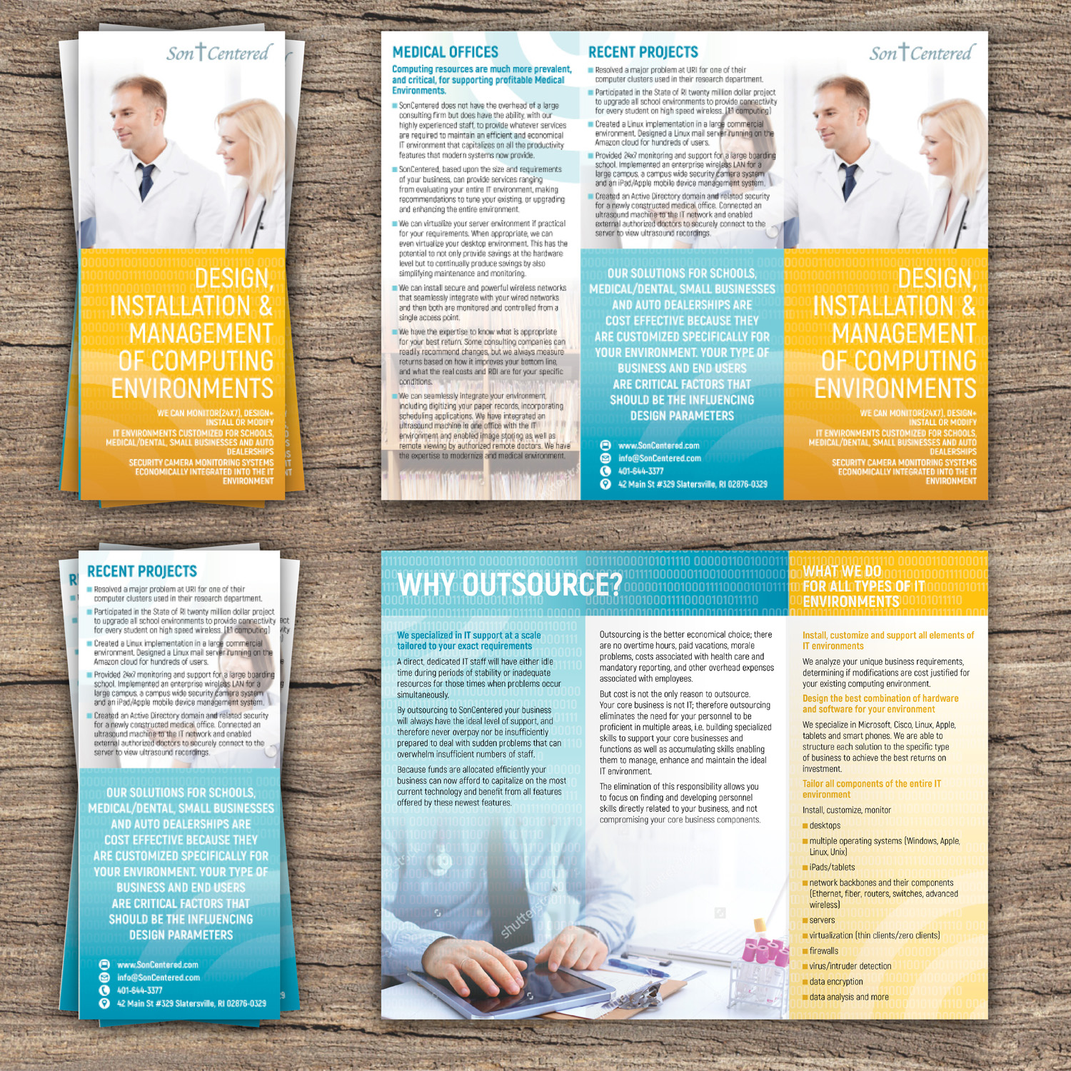 Diseño de Brochure por Katyas Art and Design para SonCentered, LLC | Diseño #14445148