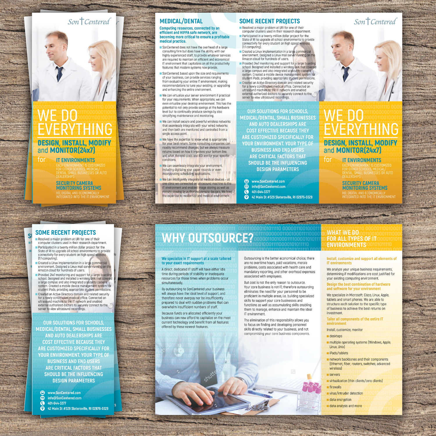 Diseño de Brochure por Katyas Art and Design para SonCentered, LLC | Diseño #14501490