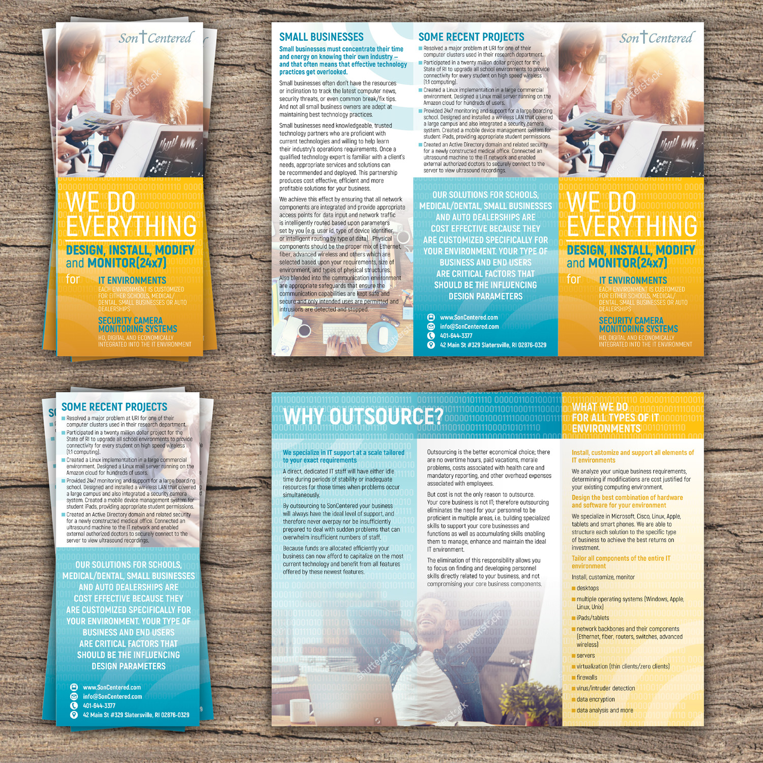 Diseño de Brochure por Katyas Art and Design para SonCentered, LLC | Diseño #14501491