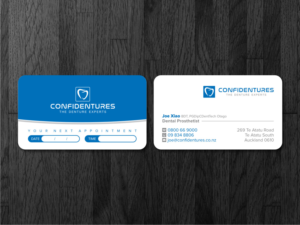 Business card for denture clinic Confidentures | Business Card Design by Atvento Graphics