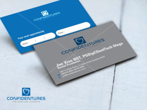 Business card for denture clinic Confidentures | Business Card Design by Vicez