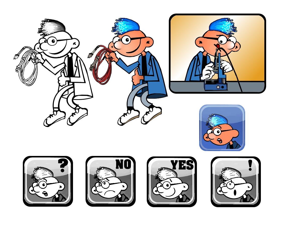 Mascot Design by Mario Bianchi for FiberCablesDirect.com | Design #561126