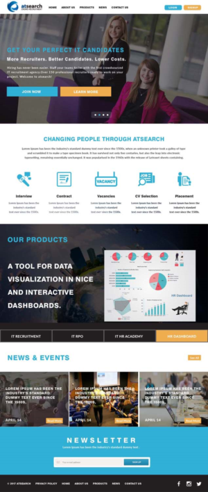 Crowdsourced IT recruitment agency - atsearch | Web Design par bdesigner9