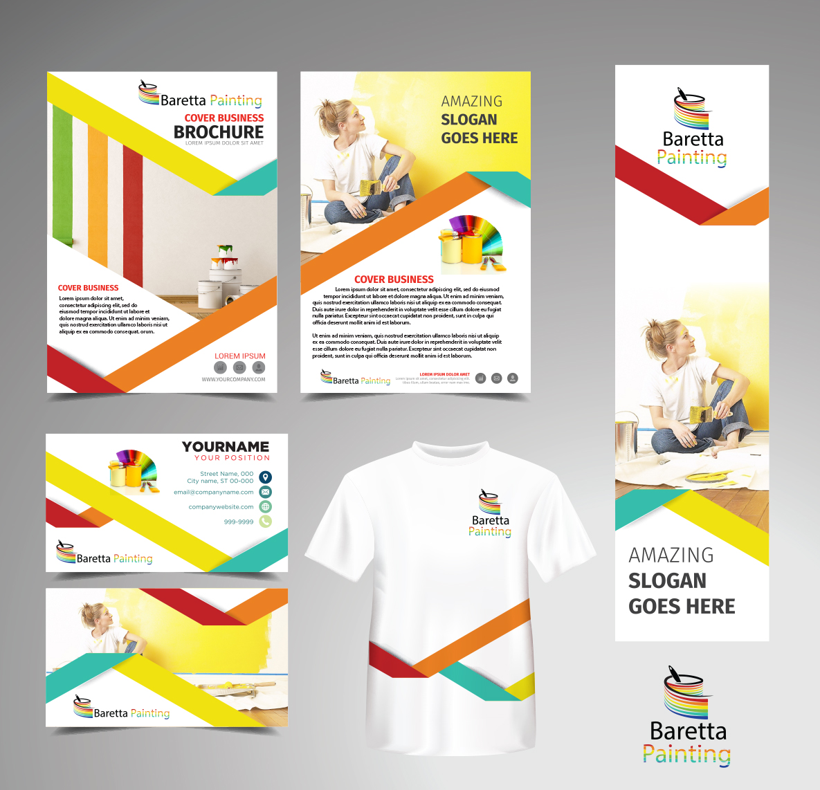 Stationery Design by Priyo Subarkah for Baretta Painting Services  | Design #14378707