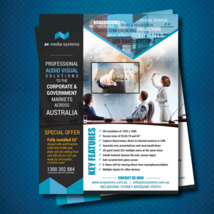 Flyer Design by uk for AV Media Systems | Design: #14334636