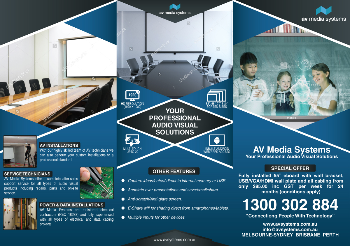Flyer Design by dreamlogo for AV Media Systems | Design #14374835