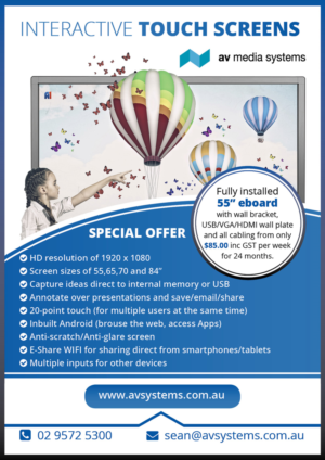 Flyer Design by ElenaGabriela for AV Media Systems | Design: #14353184
