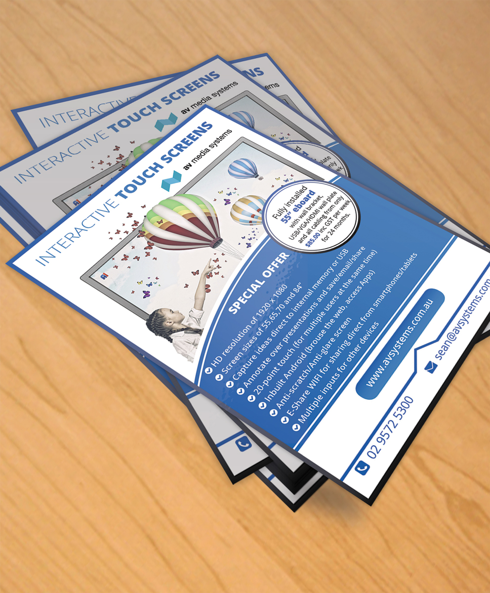 Flyer Design by ElenaGabriela for AV Media Systems | Design #14353233