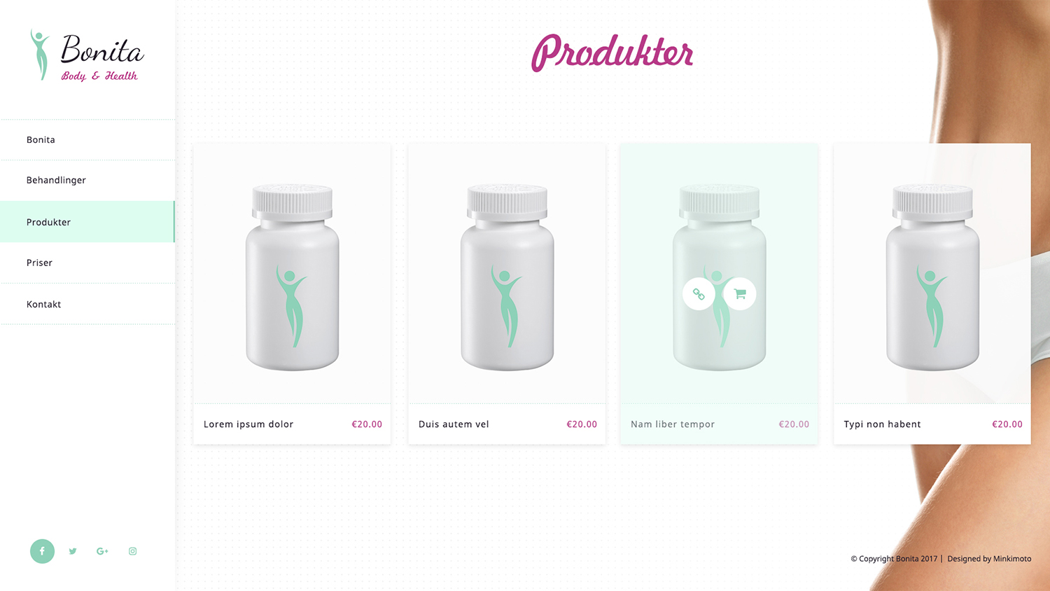 Web Design par Minkimoto pour ValquiriaBonita Aps | Design #14411417