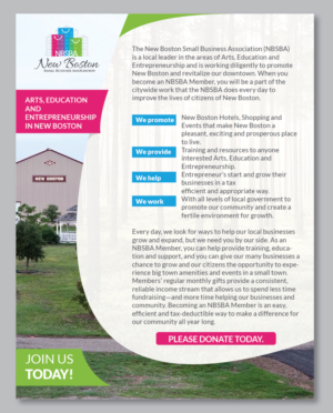 NBSBA Promotion Flyer to raise money and communicate our goals | Flyer Design by Achiver