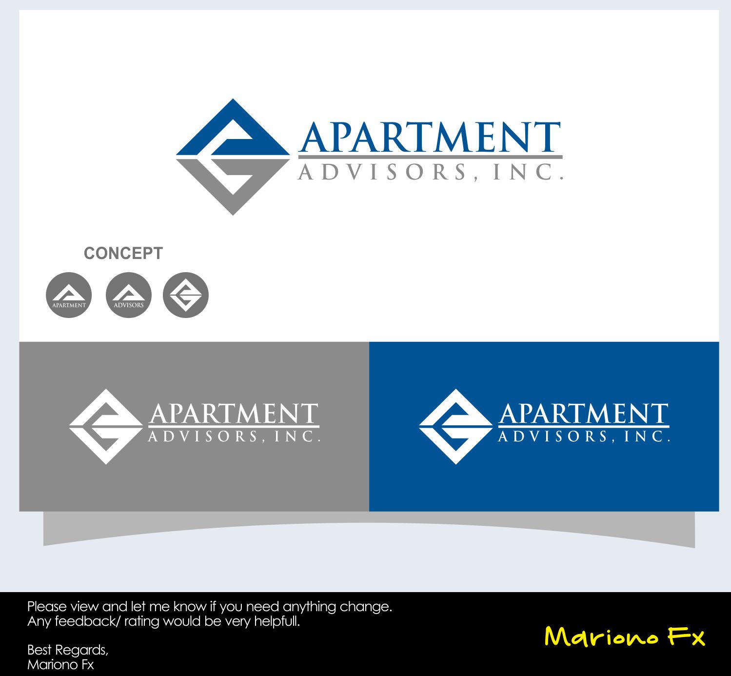 Logo Design by Mariono Fx for Apartment Advisors, Inc | Design #14347363