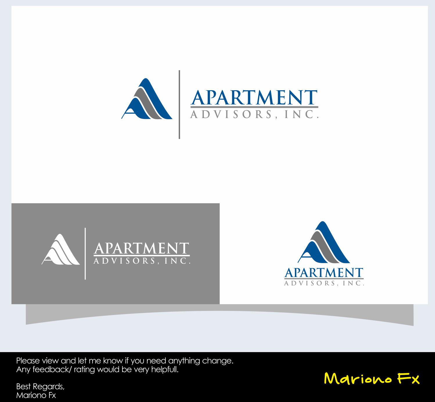 Logo Design by Mariono Fx for Apartment Advisors, Inc | Design #14358229