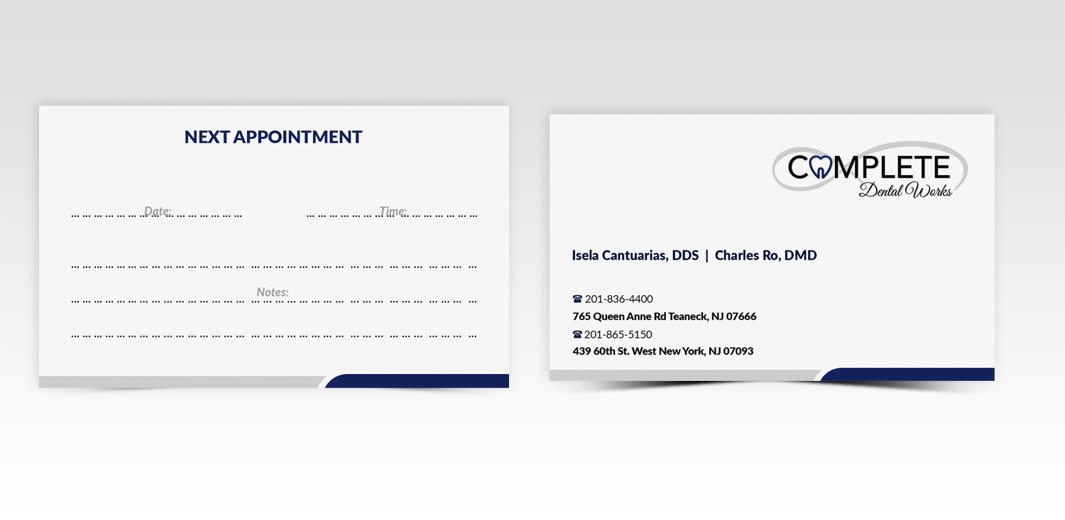 Design de Carte de Visite par Pointless Pixels India pour One and Only Complete Dental | Design #14361587